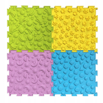 Sensoorne massaaži matt Lean Toys Sensory Path, 24.5 cm x 24.5 cm, 10 tk, mitmev&auml;rviline