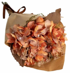 Kunstlilledest kimp, hortensia Homla Cozy Autumn Hora, pruun v./oranž v., 34 cm x 19 cm