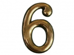 Uksenumber N1011, 5 cm, plastik, messingi