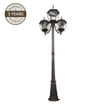Vabalt seisev v&auml;lisvalgusti Domoletti EL-560PE3/3, 100W, E27, IP44, must v./punane v., 21 cm x 230 cm