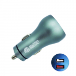 Auto laadija Extra Digital Car Charger, USB 2.0/USB 3.0, roheline v.