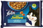 Kassi m&auml;rgtoit Felix Sensations Jellies, kalaliha, 0,085 kg x 4 tk