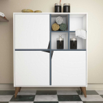 Eraldi seisev vannitoakapp Kalune Design Pulse, sinine v./valge v., 30 cm x 100 cm x 115 cm