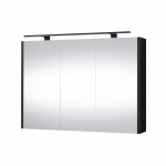 Peegelkapp Domoletti, must, 15.5 cm x 91.5 cm x 66.5 cm