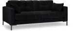 Diivan Micadoni Home Mamaia Velvet, must v., 152 x 92 cm x 75 cm
