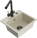 K&ouml;&ouml;givalamu Mexen Milo 6505-69-671600-70, graniit, 43.5 cm x 41 cm x 17.1 cm, must/beež