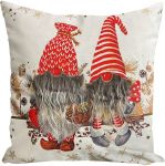 J&otilde;ulu dekoratiivne padjakate Gnomes JCL-540, pruun/valge/punane, 40 cm x 40 cm