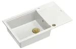 K&ouml;&ouml;givalamu Quadron Evan 136 XL, graniit, 86 cm x 50 cm x 21 cm, kuldne v./valge v.