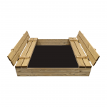 Liivakast 4IQ Bonus Orbis, 160 x 160 cm, kaanega, pruun v.