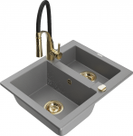 K&ouml;&ouml;givalamu Mexen Carlos, graniit, 58 cm x 47 cm x 17.7 cm, kuldne/hall