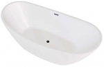 Vann, teisaldatav Besco Ayla, 170 cm x 80 cm x 68 cm, ovaalne, valge/grafiit