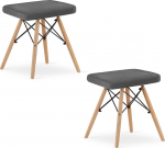 Taburet Leobert Werk, matt, hall v./pruun v., 40.5 cm x 42.5 cm x 45.5 cm, 2 tk