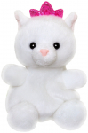 Pehme m&auml;nguasi kass Aurora Palm Pals Princess, valge v., 12 cm