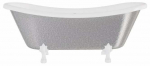 Vann, teisaldatav Besco Amelia Glam, 190 cm x 77 cm x 69 cm, ovaalne, valge/h&otilde;be
