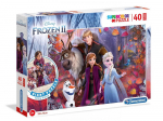 Pusle Clementoni Frozen II ZA5426, 70 cm x 100 cm, 40 tk, mitmev&auml;rviline