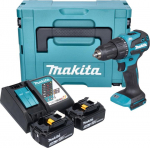 Akul&ouml;&ouml;ktrell-keeraja koos akuga Makita DHP490RTJ, 18 V, 5 Ah