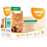 Kassi m&auml;rgtoit IAMS Delights Land & Sea, lambaliha/kanaliha/kalkun, 0.085 kg, 12 tk