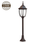 Vabalt seisev v&auml;lisvalgusti Domoletti El-560PE2, 100W, E27, IP44, vananenud must punase varjundiga, 21 cm x 100 cm