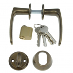 Ukse k&auml;epide silindriga Fiskostar 27K, pronksitud