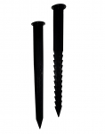 Kinnitusnael Garden Center Strong Border Edge, 23.5 cm x 3 cm x 3 cm, must v., 10 tk