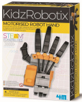 Hariv m&auml;ng 4M KidzRobotix Motorised Robot Hand, h&otilde;be v./must v./oranž v.