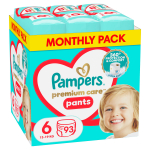 P&uuml;ksm&auml;hkmed Pampers Premium Care Pants, 6 suurus, 13 - 19 kg, 93 tk