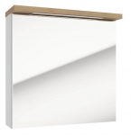 Seinakinnitusega vannitoakapp peegliga Deftrans Stilla E60 LED, tamm v./valge v., 20 cm x 60 cm x 60 cm