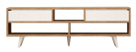 TV-laud Kalune Design Glasgow, tamm v./valge v., 140 cm x 35 cm x 52 cm