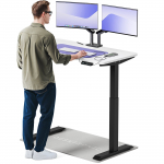 Kirjutuslaud reguleeritava k&otilde;rgusega Desktronic HomeOne, 120 cm x 60 cm, 72 - 119 cm, valge v./must v.