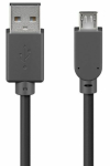 Kaabel Goobay 93918 USB 2.0, Micro USB B male, 1 m, must v.