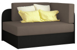 Diivanvoodi Rosa Alova 10, Alova 04, pruun v./must v., 75 x 104 cm x 60 cm
