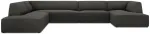 Nurgadiivan Micadoni Home Ruby Panoramic 7 Seats, tumehall v., vasak, 366 x 273 cm x 69 cm
