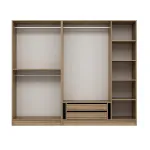 Riidekapp Kalune Design Kale 5 Bolme 2 Cekmece, hele pruun v., 225 cm x 52 cm x 190 cm