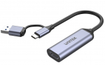 Adapter Unitek Grabber USB-C/USB, HDMI 1.4b, h&otilde;be v./must v.