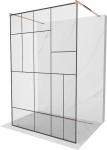 Du&scaron;isein Mexen Kioto Walk-In, 140 cm x 200 cm, must/roosa kuld