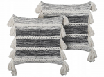 Dekoratiivne padi Beliani Rochea, valge v./must v., 45 cm x 45 cm, 2 tk