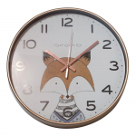 Kvartsseinakell Besk Fox, valge v./oranž v., 30 cm x 30 cm, 30 cm