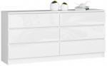 Kummut Akord K160, l&auml;bipaistev v./valge v., 77 cm x 160 cm x 40 cm