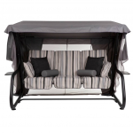 Aiakiik Patio Venezia Lux Black Edition, must v./hall v., 221 cm x 143 cm x 173 cm