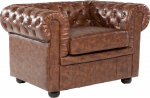 Tugitool Beliani Chesterfield, pruun v., 80 cm x 108 cm x 70 cm