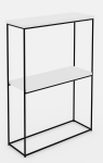 Konsoollaud ADRK Velo, valge v./must v./grafiit v., 20 cm x 60 cm x 80 cm