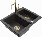 K&ouml;&ouml;givalamu koos kraaniga Mexen Carlos, vaik/graniit, 58.2 cm x 47.5 cm x 17.7 cm, graniit