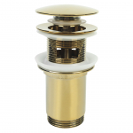 Sifoonikomplekt "click-clack" kaanega vannitoavalamu jaoks Laveo, 63 mm, click clack-funktsioon, kuldne