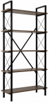 Raamaturiiul Nordure Elysian, pruun v., 180 cm x 90 cm x 33.3 cm