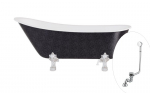 Vann, teisaldatav Besco Olaya Glam, 160 cm x 67 cm x 68 cm, ovaalne, kroom/grafiit