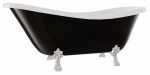 Vann, teisaldatav Besco Otylia B&W, 170 cm x 77 cm x 68.5 cm, ovaalne, valge/must