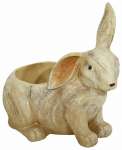 Aiakuju "J&auml;nku", "Lillepott" Besk, 34 cm x 21 cm x 31 cm, kreemjasvalge