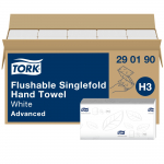 Paberk&auml;ter&auml;tik, komplekt Tork Flushable Singlefold, 2 kiht, 15 tk