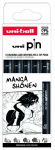 Marker Uni-Ball Manga Shonen, &uuml;hepoolsed, must v., 5 tk