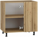 Karkass, nurga alumise kapi jaoks Vento DN-100/82, 52 cm x 100 cm, 82 cm, craft oak v.